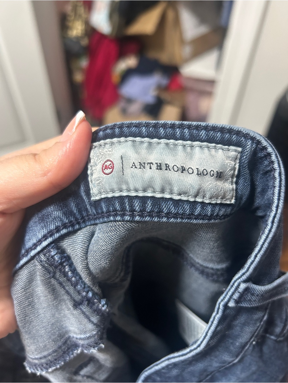 AG Adriano Goldschmied Women's Washed Blue Stretch Jeans
